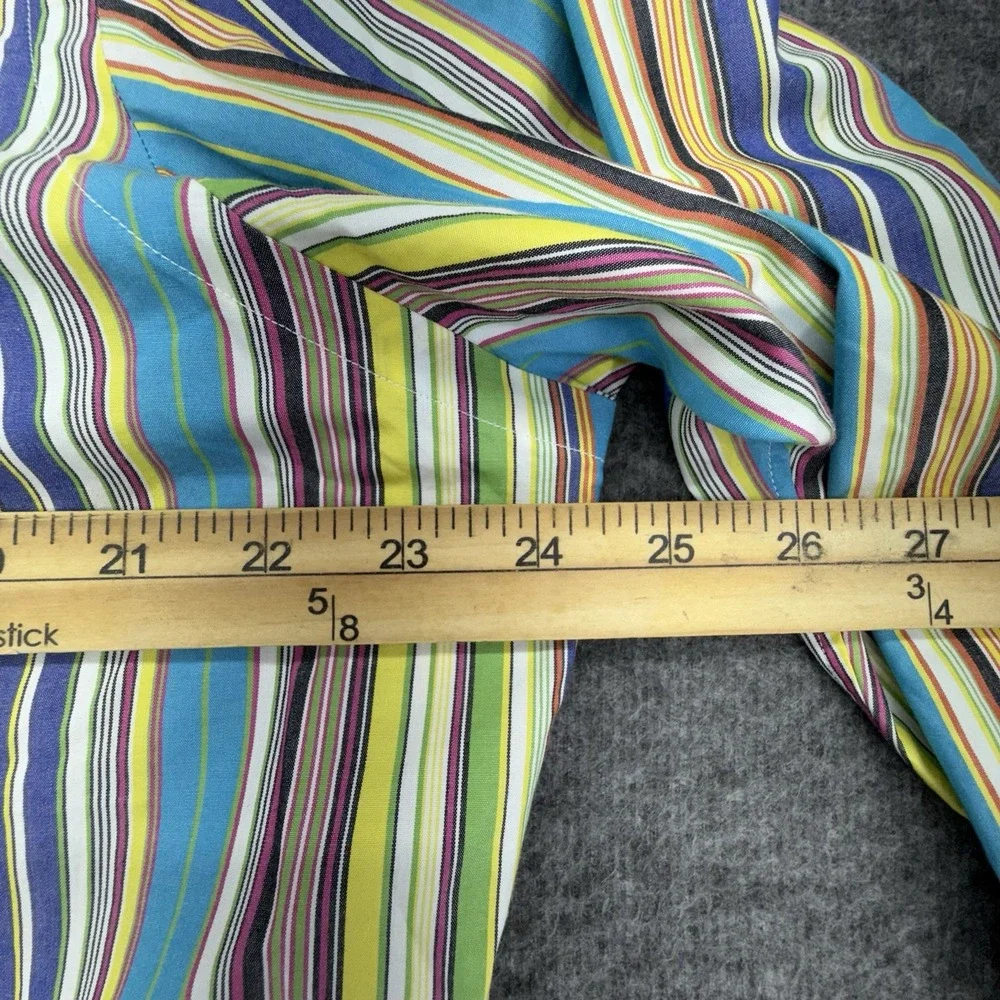 VINTAGE Polo Ralph Lauren Shirt XL 16.5 Curham Candy Stripe‎ Mens RL 90s